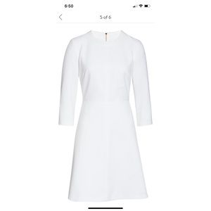 White Quarter Sleeve Dress Sz 10